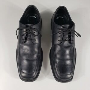 Nunn Bush Mens Dress Shoes Kore Bicycle Toe Size 12 Black Comfort Gel Oxford Exc